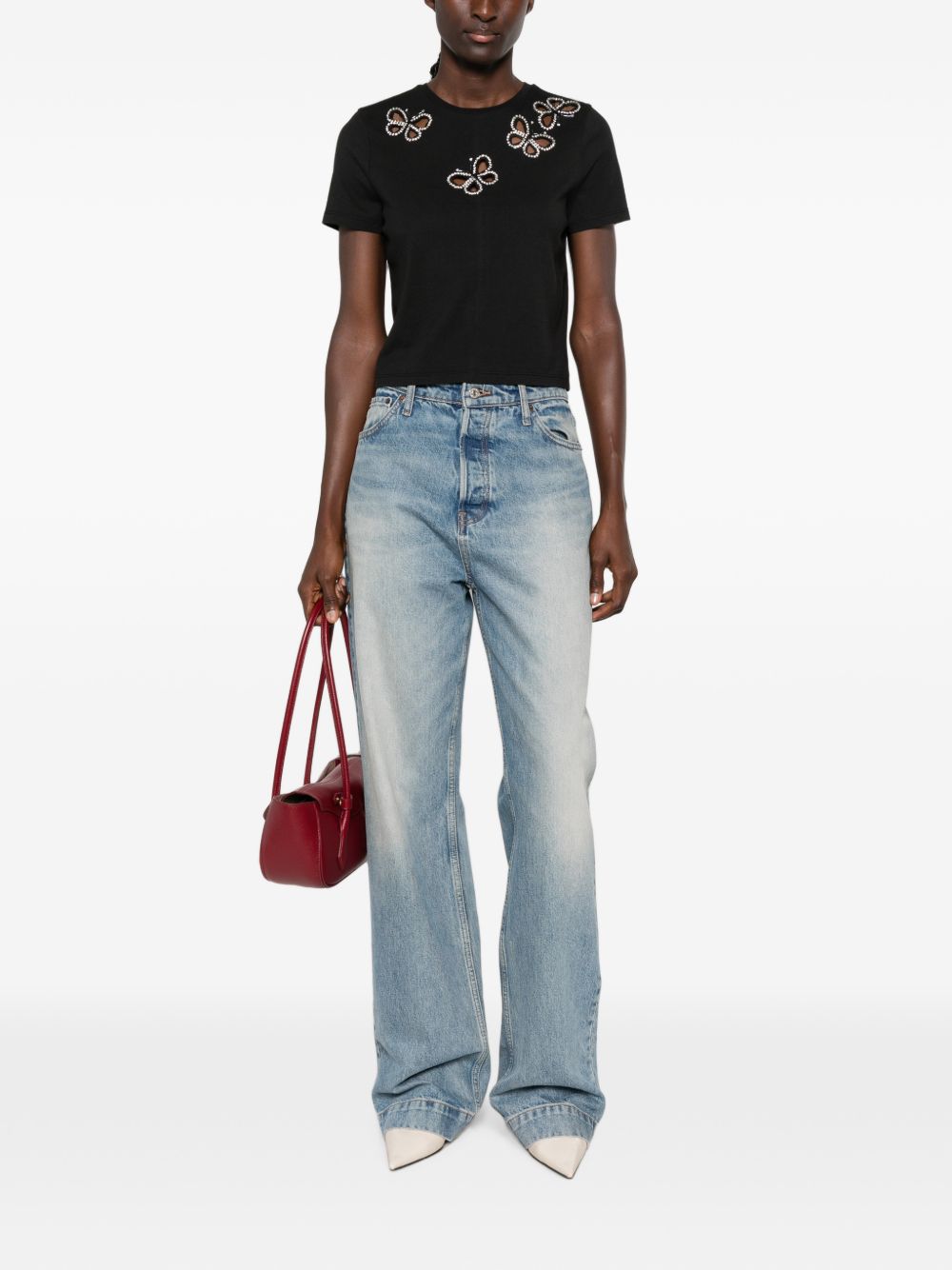 Alice + Olivia T-shirts and Polos BLACK