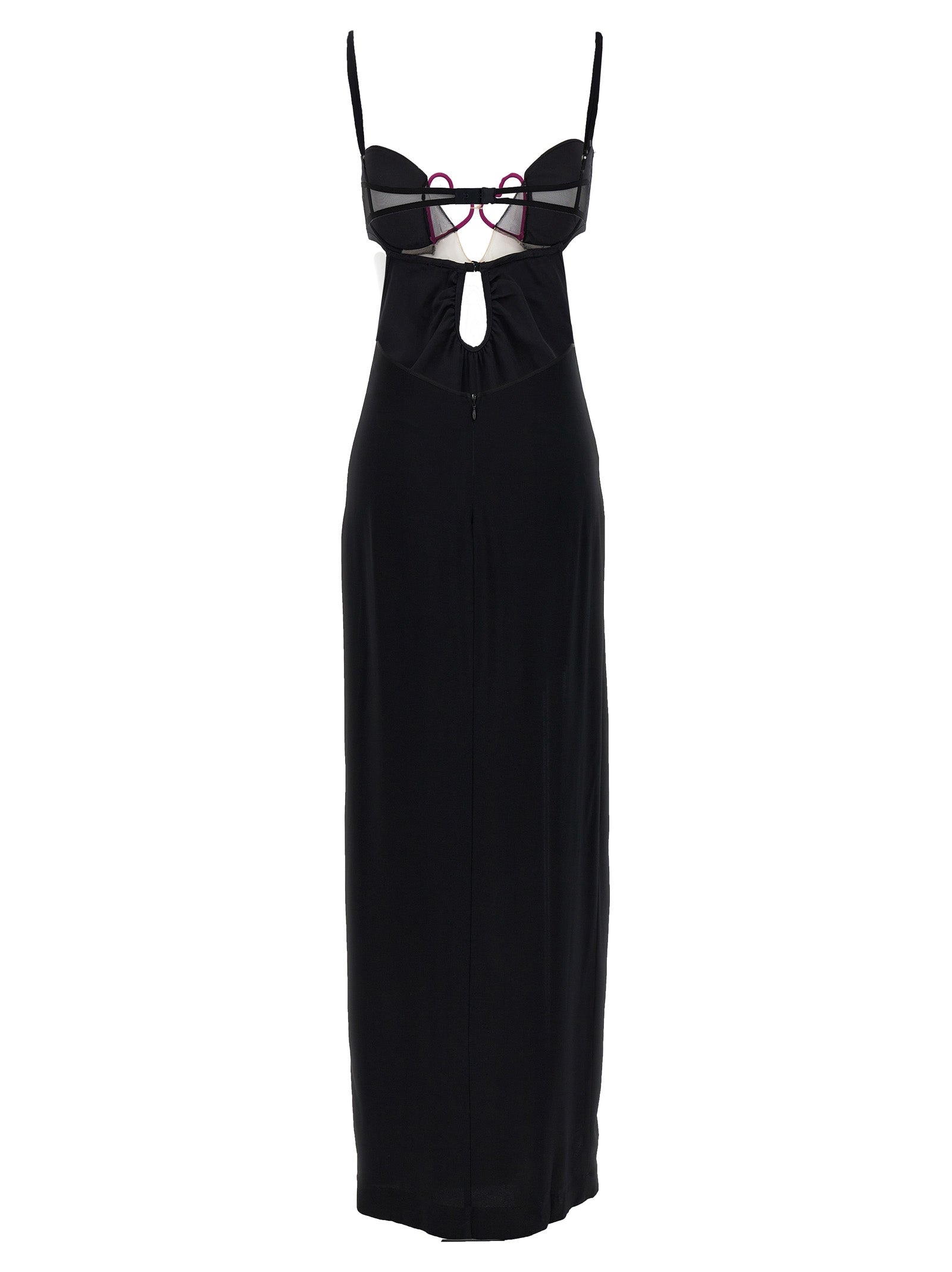 Nensi Dojaka Heart Bra Long Dress