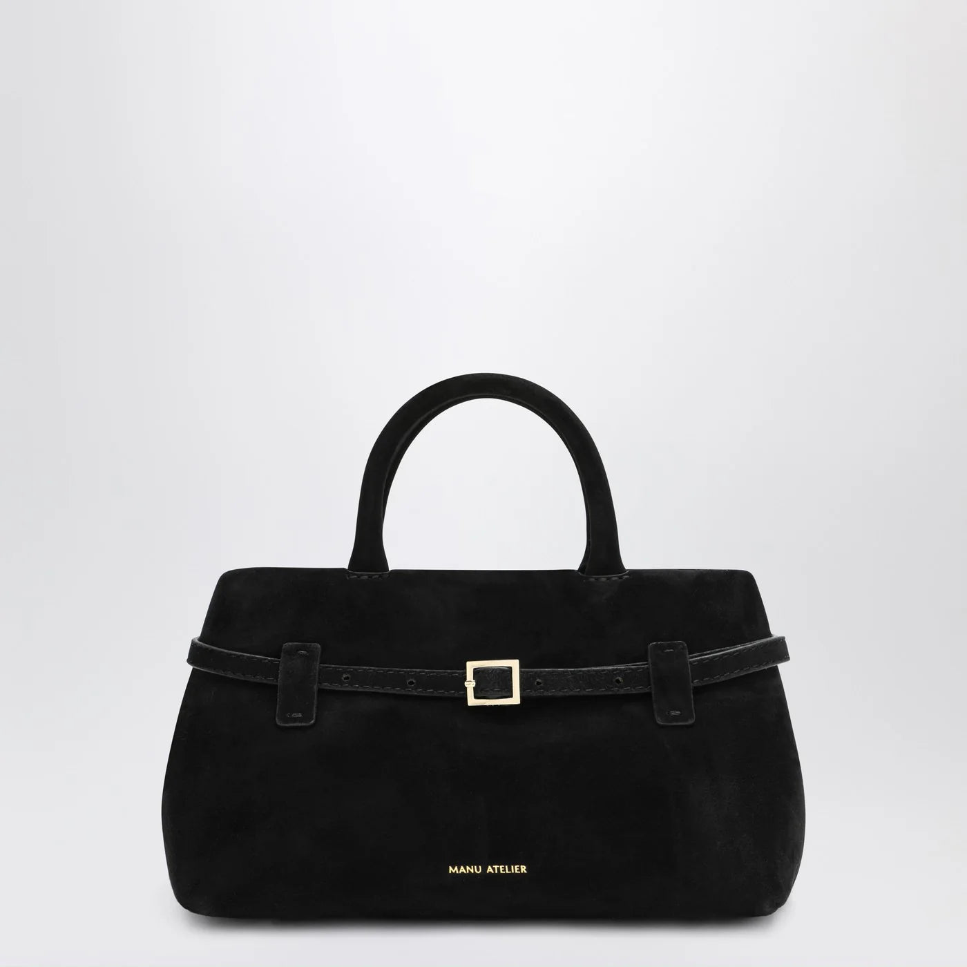 Manu Atelier Le Cambon 25 black suede bag