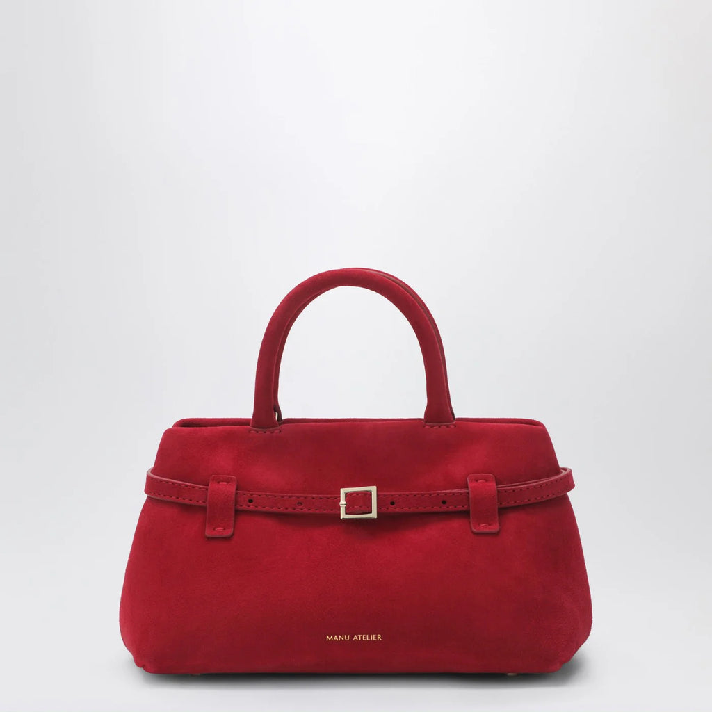Manu Atelier Le Cambon 25 red suede bag