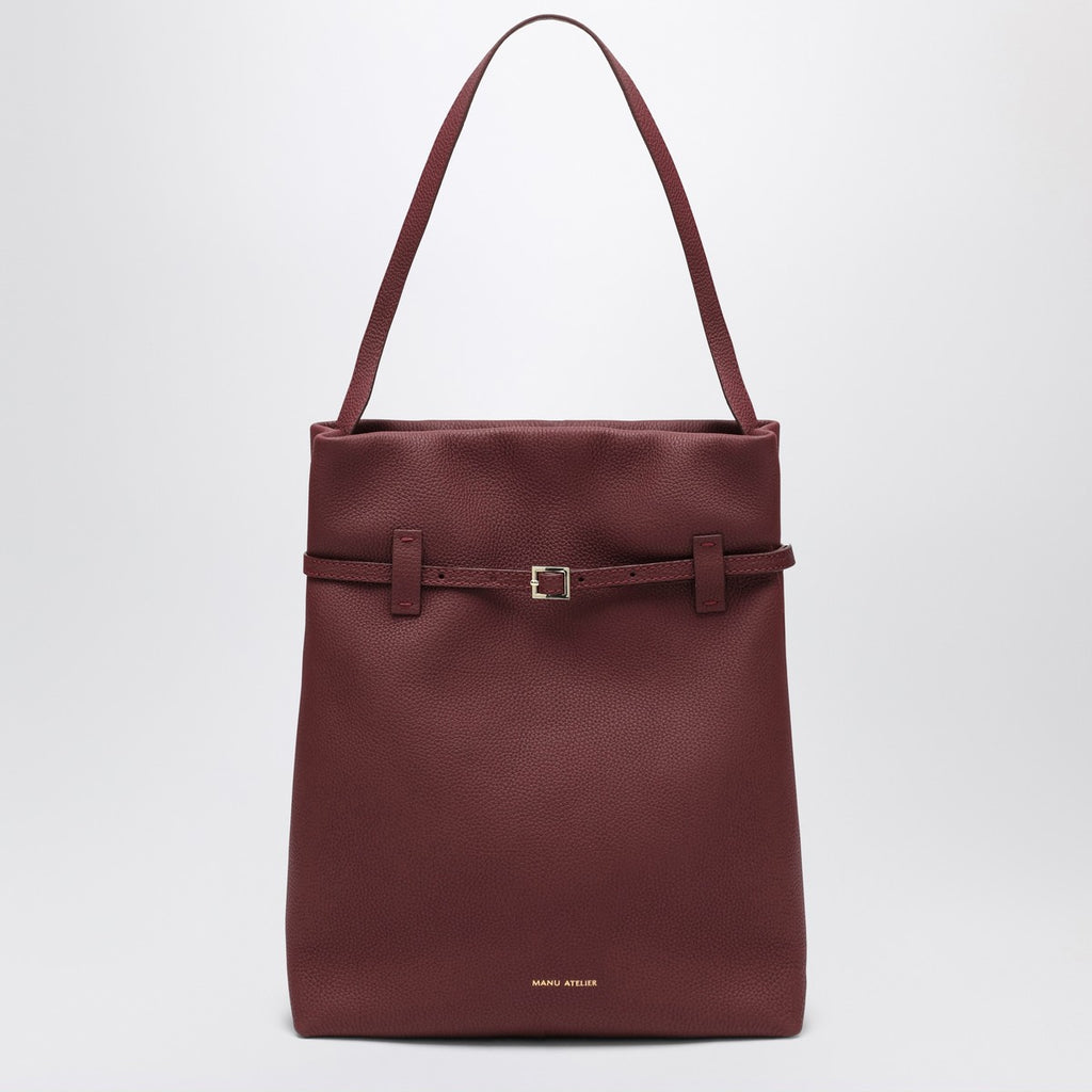 Manu Atelier Tote Du Jour burgundy suede tote bag
