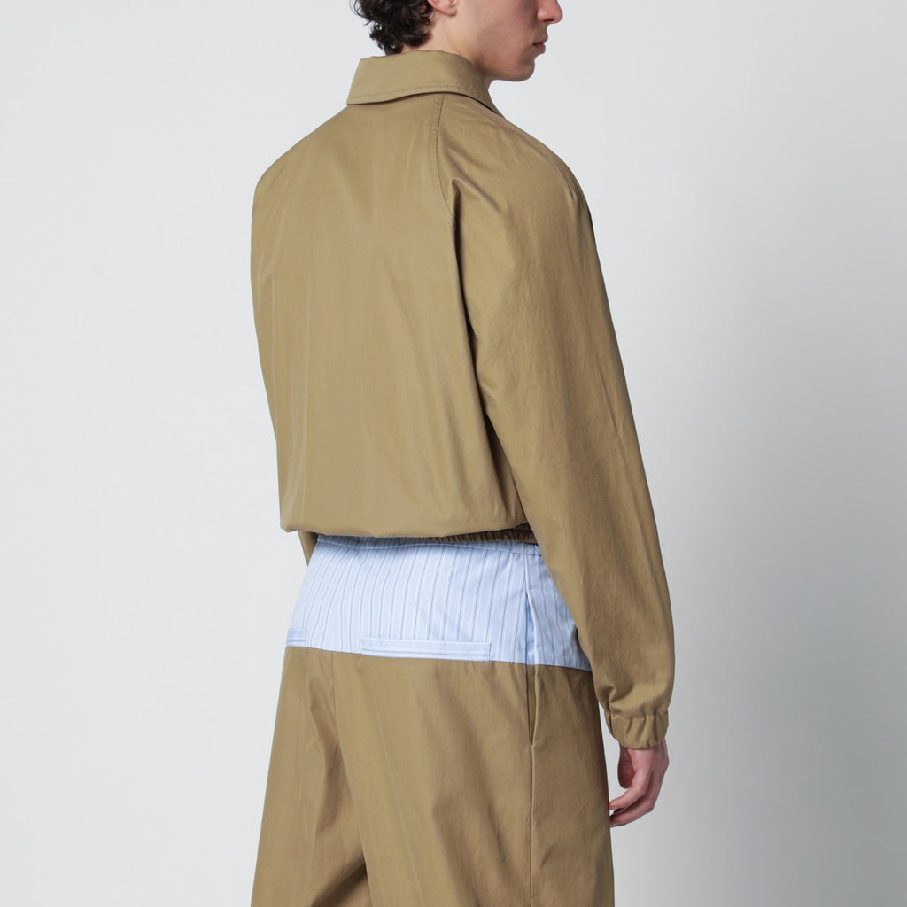 Dries Van Noten Beige cotton-blend zip-up jacket