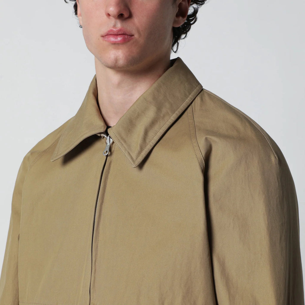 Dries Van Noten Beige cotton-blend zip-up jacket