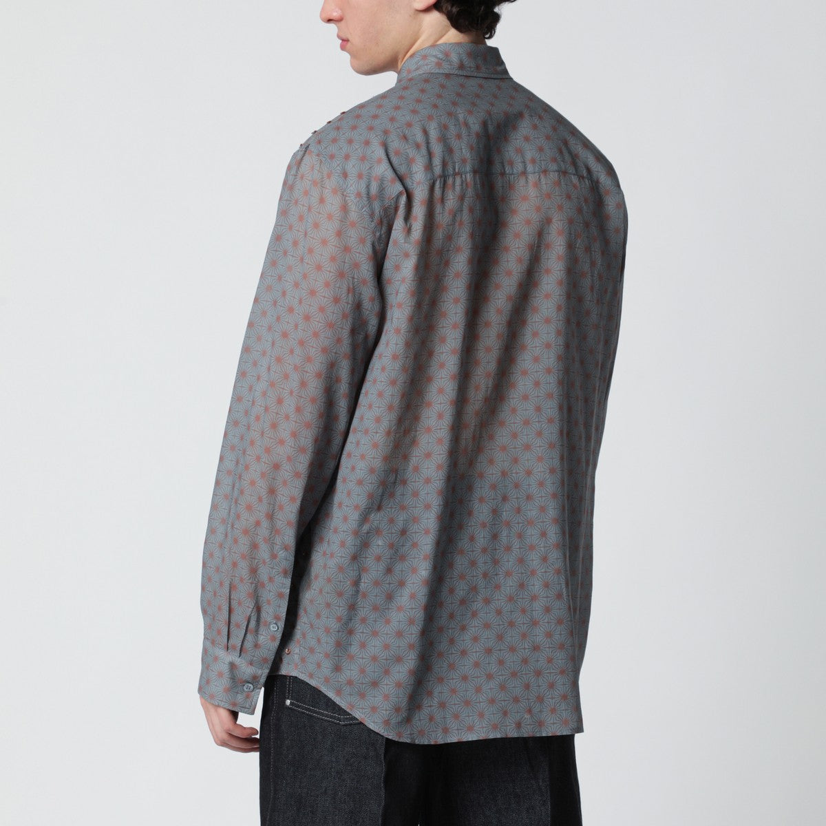 Dries Van Noten Grey shirt with sequins