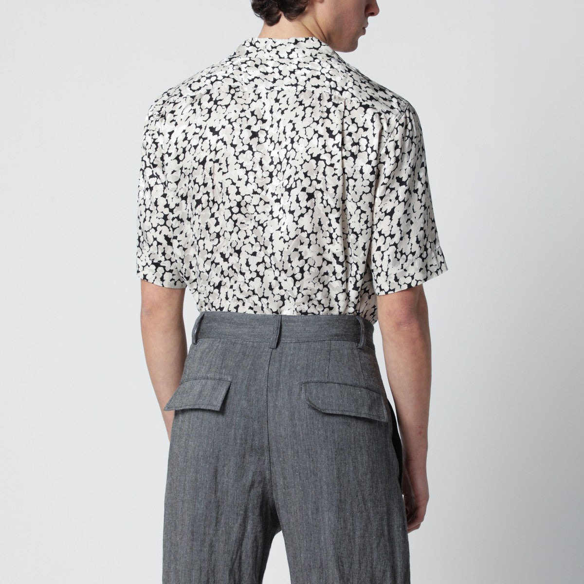 Dries Van Noten Viscose shirt with black/ecru pattern