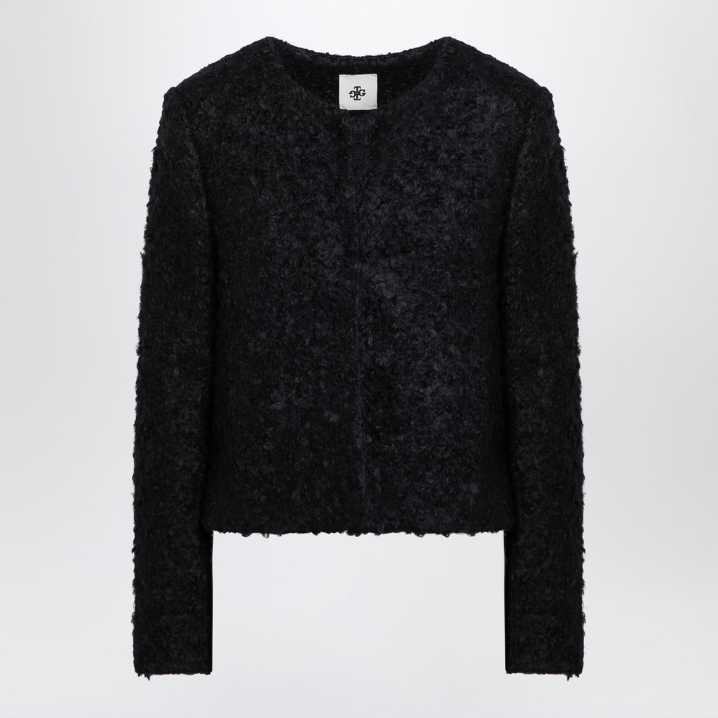 the garment Recycled wool blend black Vienna jacket