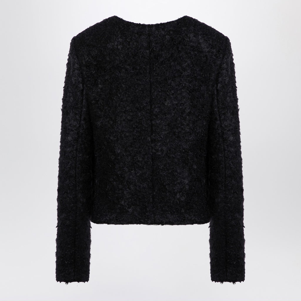 the garment Recycled wool blend black Vienna jacket