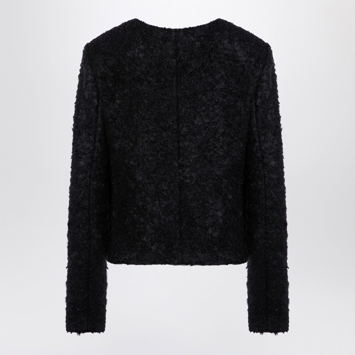 the garment Recycled wool blend black Vienna jacket