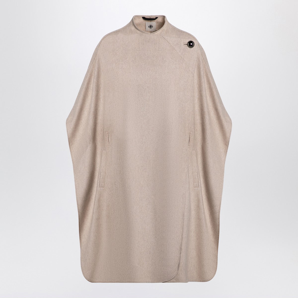 the garment Beige wool-blend cape