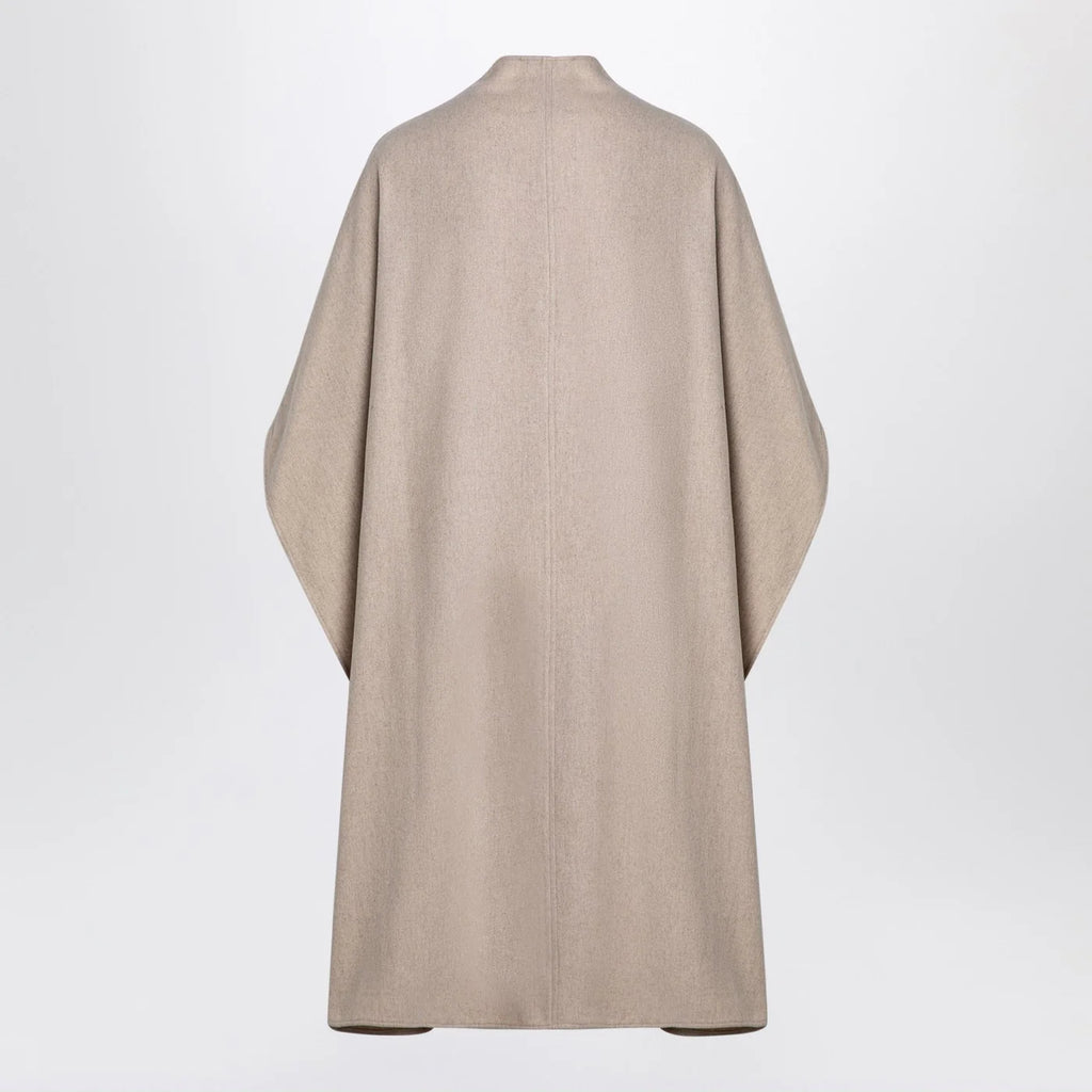 the garment Beige wool-blend cape
