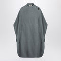 the garment Grey wool-blend cape