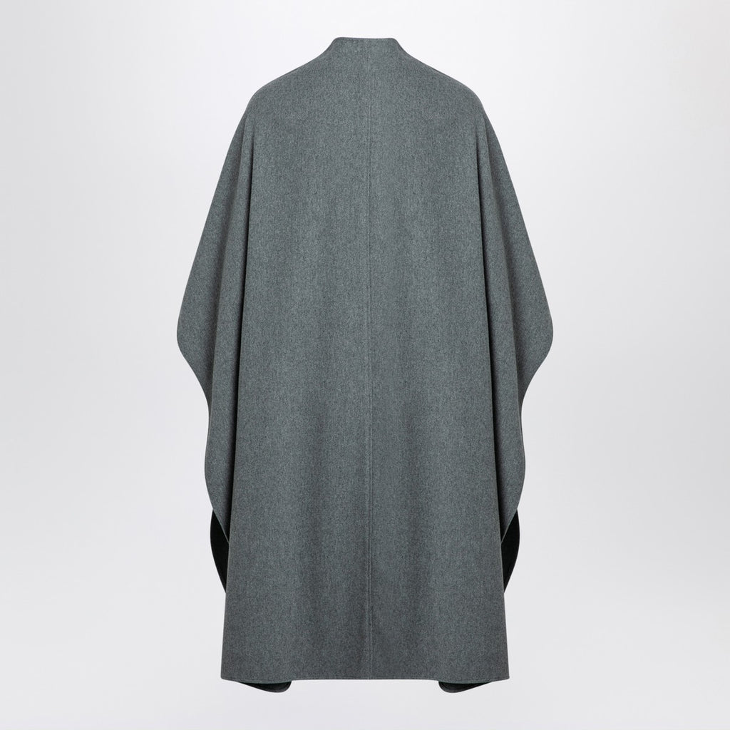 the garment Grey wool-blend cape