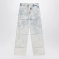 Dries Van Noten Light blue jeans with drawstring