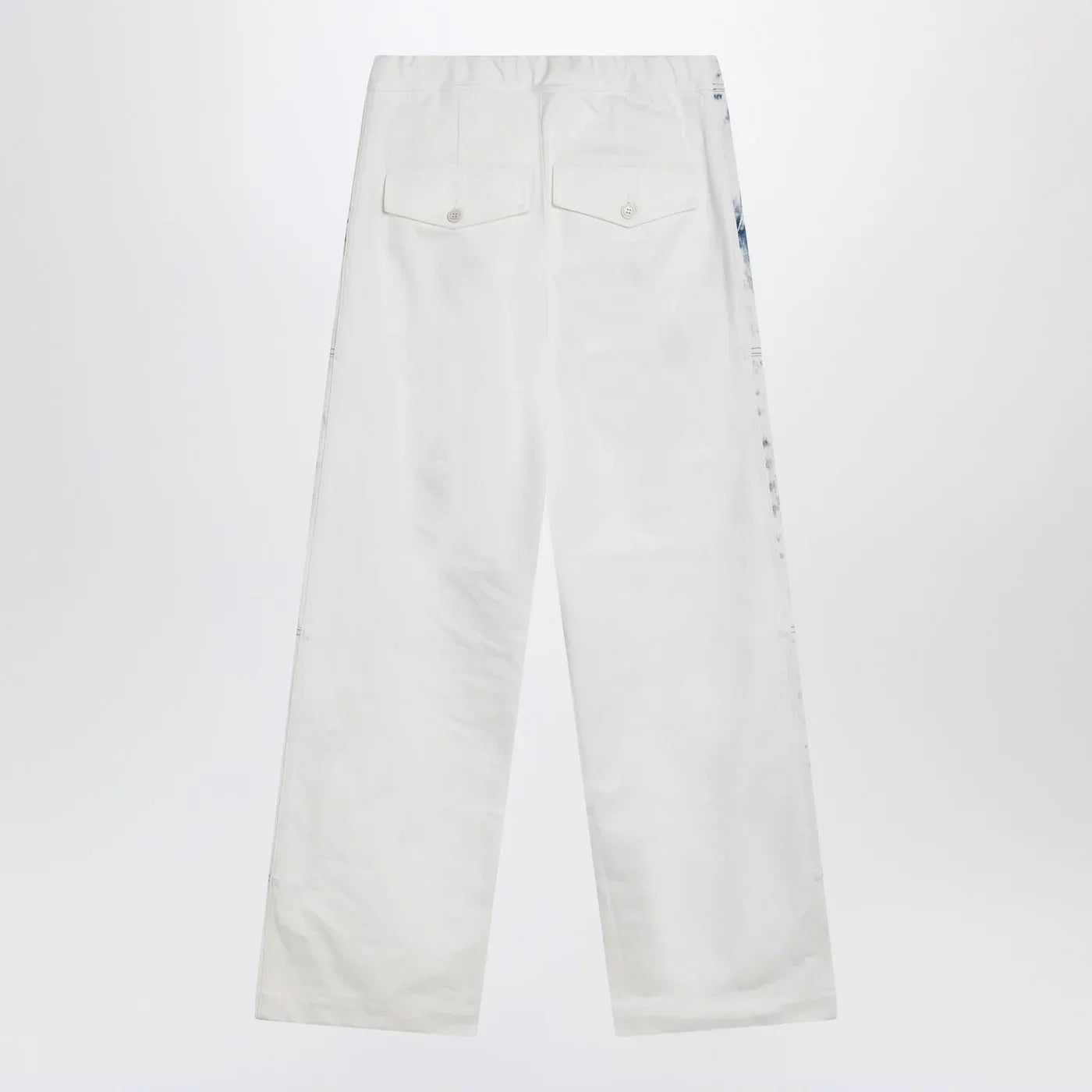 Dries Van Noten Light blue jeans with drawstring