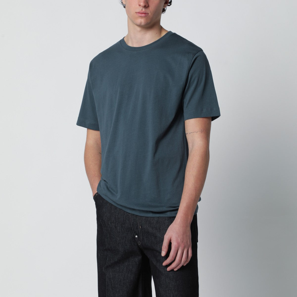 Dries Van Noten Petrol green cotton T-shirt