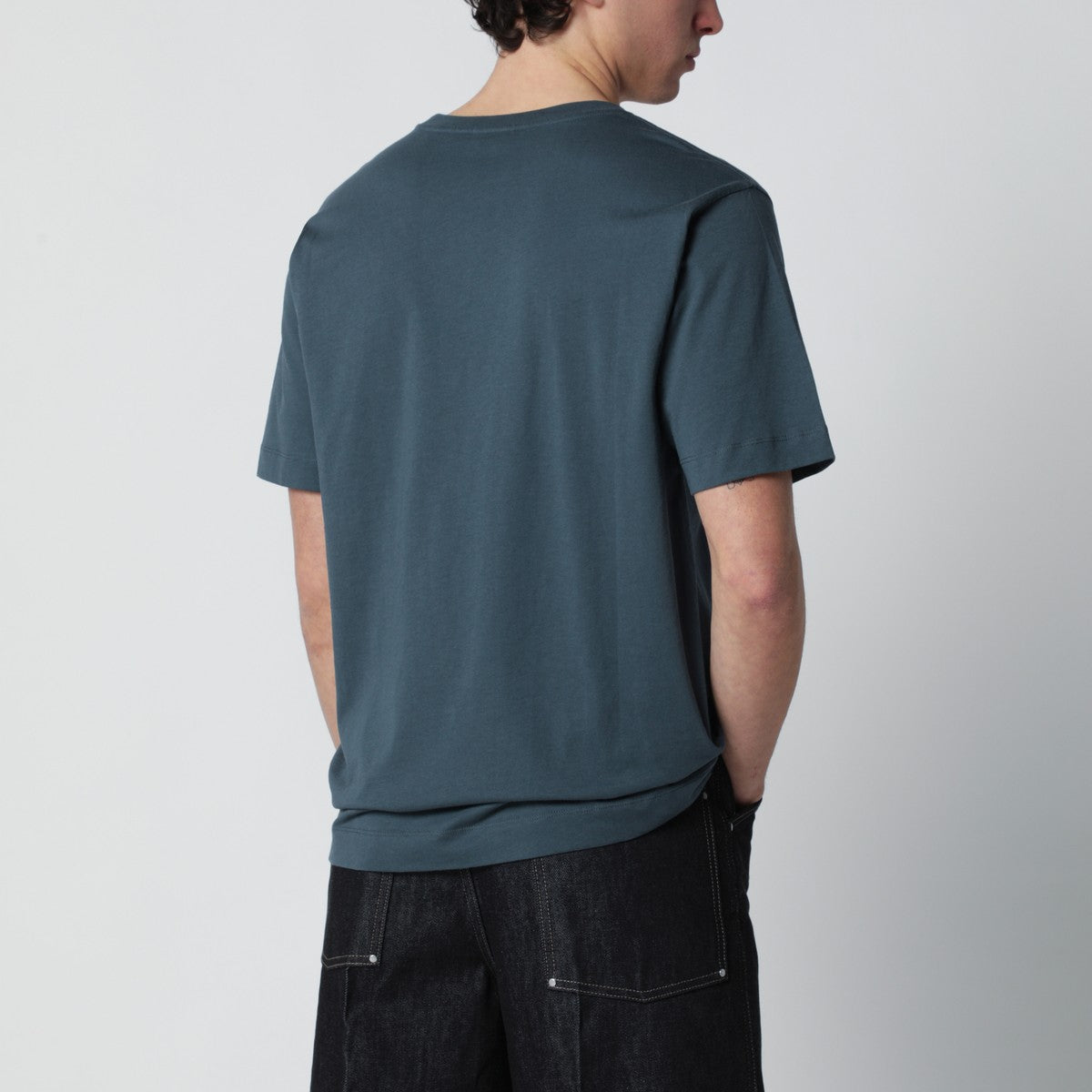 Dries Van Noten Petrol green cotton T-shirt