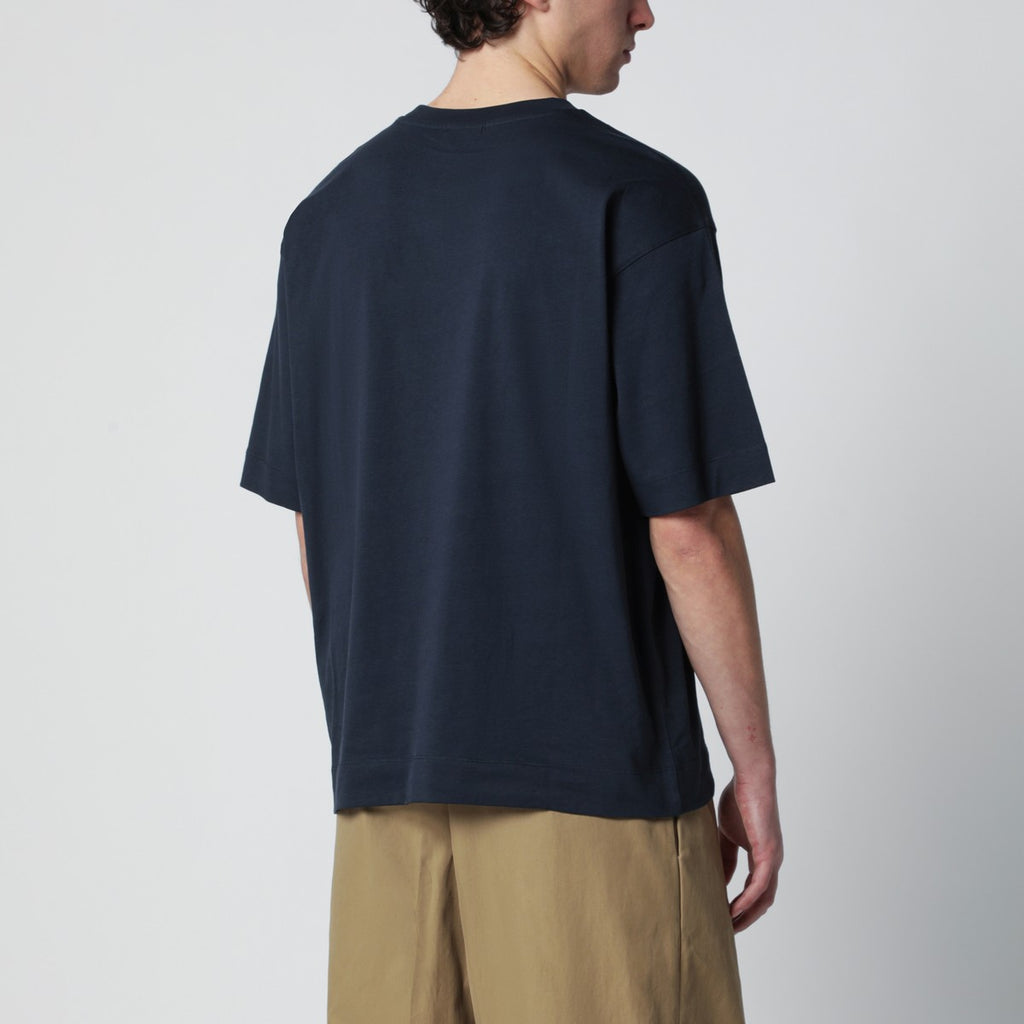 Dries Van Noten Navy blue cotton T-shirt