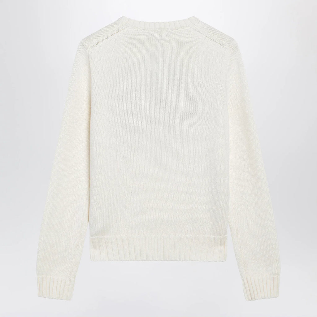 Polo Ralph Lauren Tommy Hilfiger cream sweater with flag motif