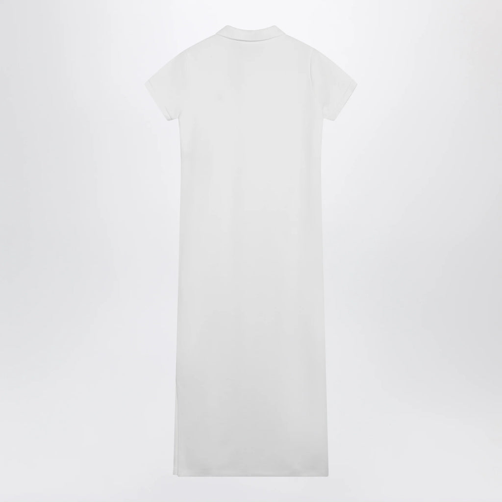 Polo Ralph Lauren Long dress in white cotton with logo
