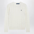 Polo Ralph Lauren Cable-Knit Sweater in Cream Wool and Cashmere