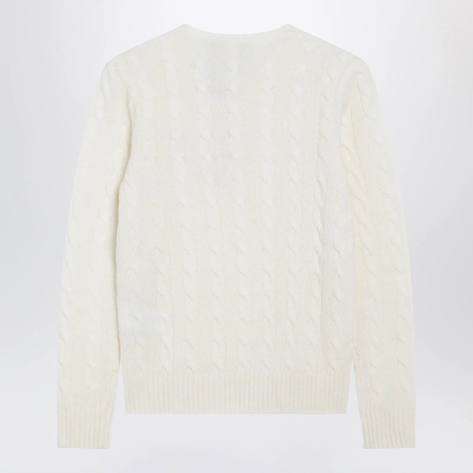 Polo Ralph Lauren Cable-Knit Sweater in Cream Wool and Cashmere