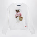 Polo Ralph Lauren White cotton Polo Bear sweater