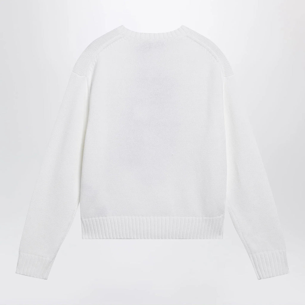 Polo Ralph Lauren White cotton Polo Bear sweater