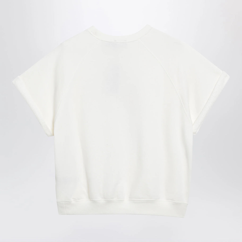Polo Ralph Lauren Ivory Polo Bear short-sleeve cotton sweatshirt
