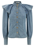 Zimmermann Crush Denim Blouse
