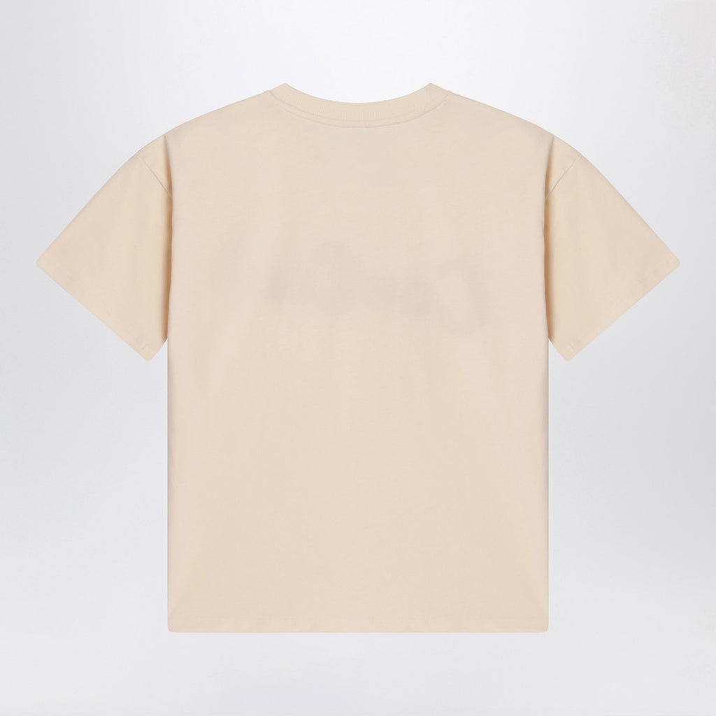 Mini Rodini Light beige T-shirt in organic cotton