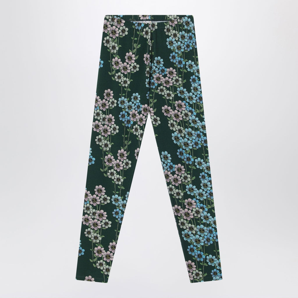 Mini Rodini Green organic cotton leggings