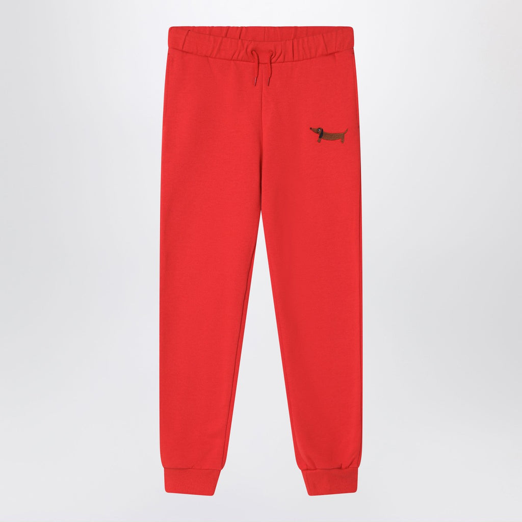 Mini Rodini Red organic cotton jogging trousers