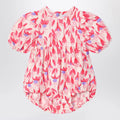 Mini Rodini Red patterned organic cotton bodysuit