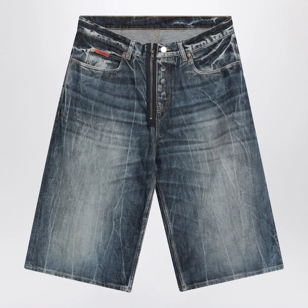 Martine Rose Bermuda in denim Blu Acid