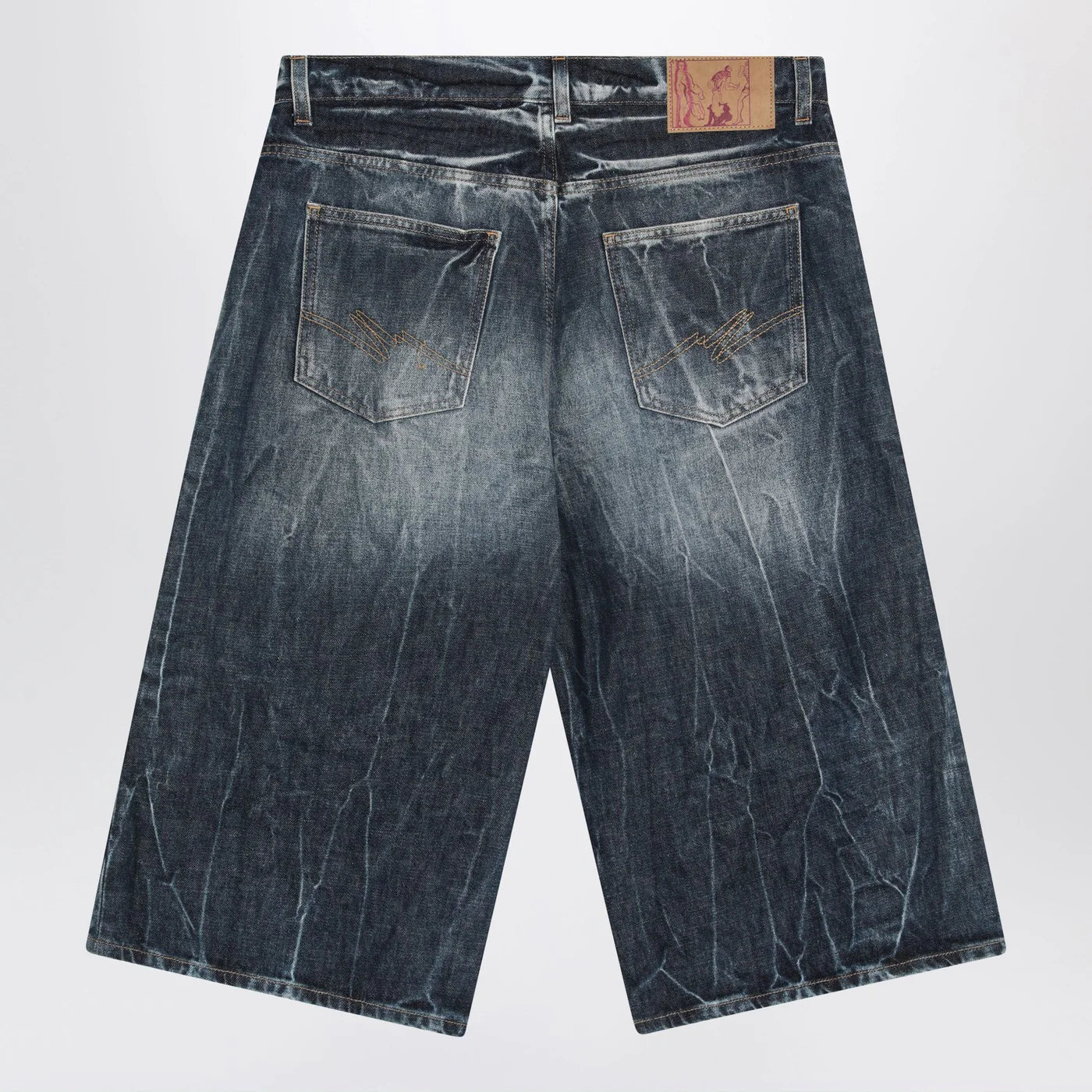 Martine Rose Bermuda in denim Blu Acid