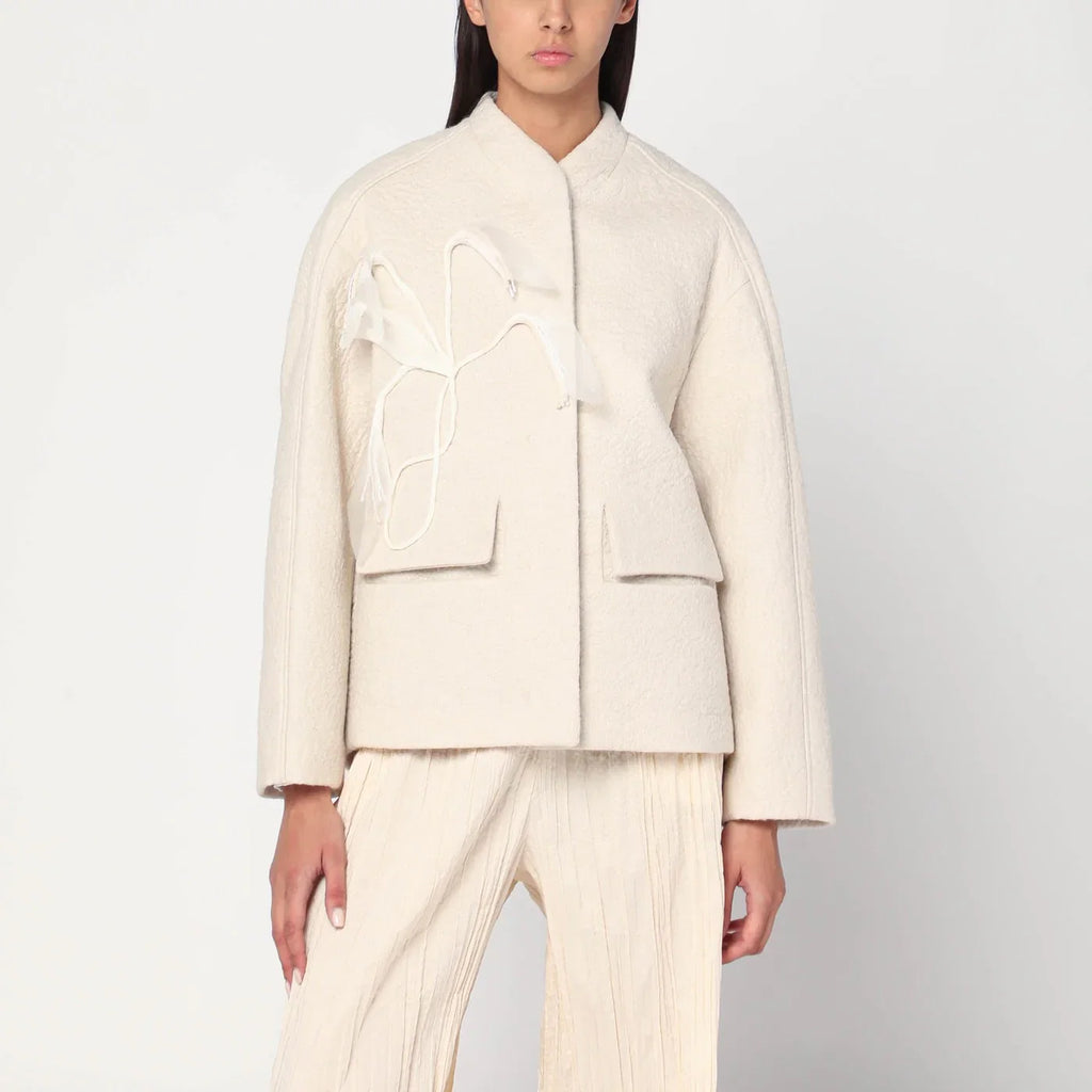 MKDT Studio Jacket in boiled wool écru