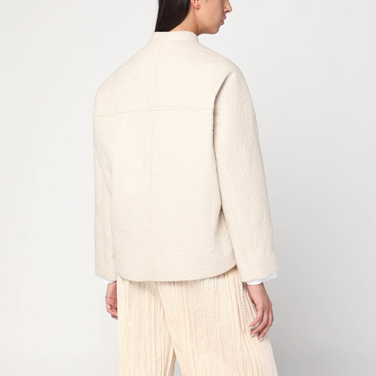 MKDT Studio Jacket in boiled wool écru