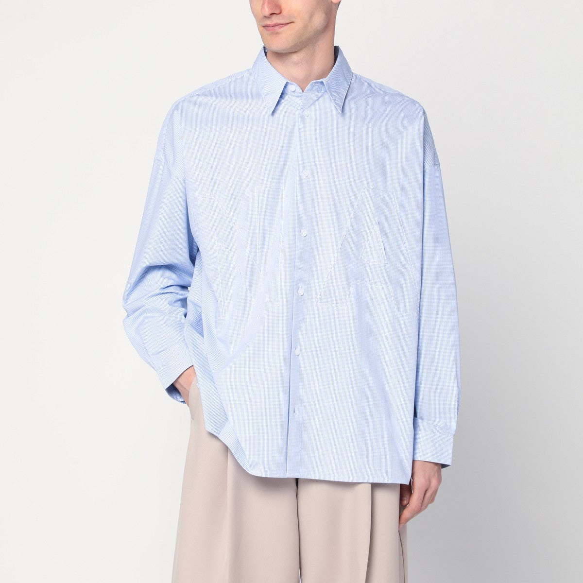 New Amsterdam Surf Association White/light blue checkered shirt