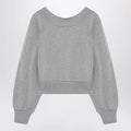 The Attico Gray mélange/beige sweatshirt with cut out