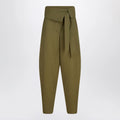 The Attico Military green wool gabardine trousers