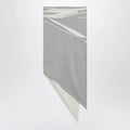 The Attico Asymmetric grey mélange cotton skirt