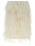 The Attico Ostrich Feather Skirt