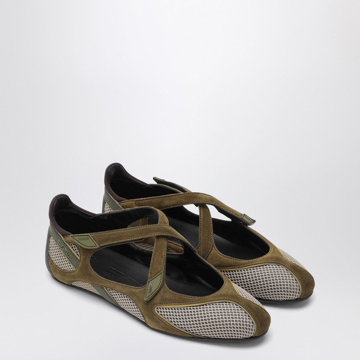 The Attico Ballerina flat Floor 01 army green