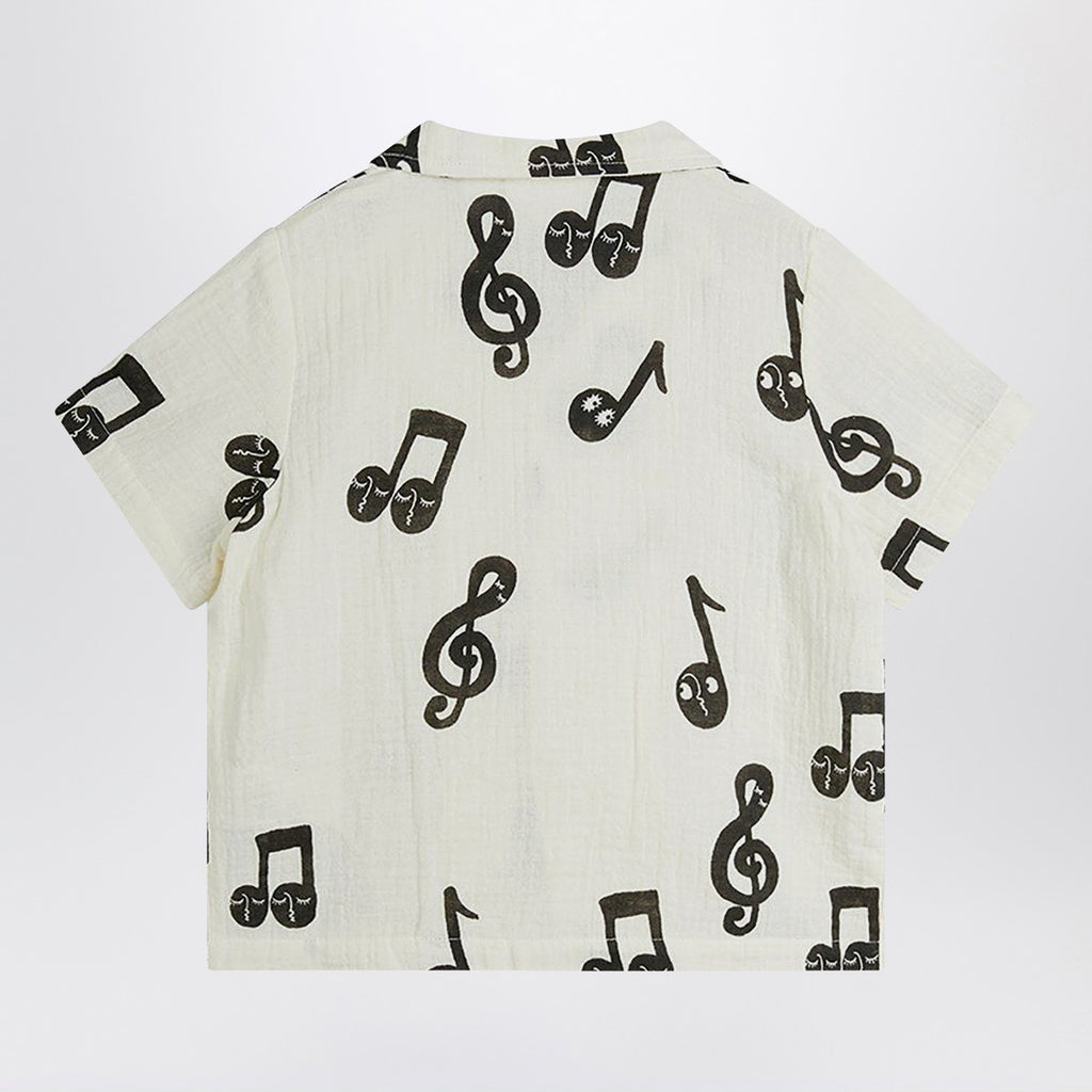 Mini Rodini White shirt with musical notes