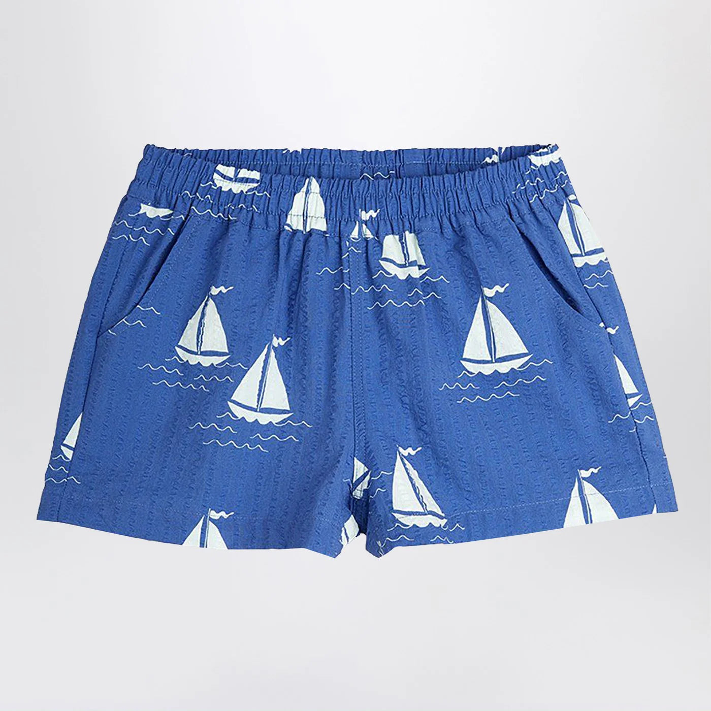 Mini Rodini Blue Shorts with sailboats