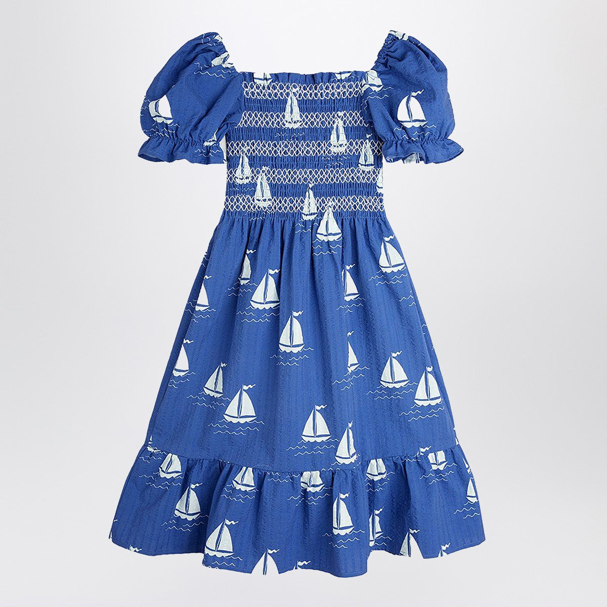 Mini Rodini Blue dress with sailboats