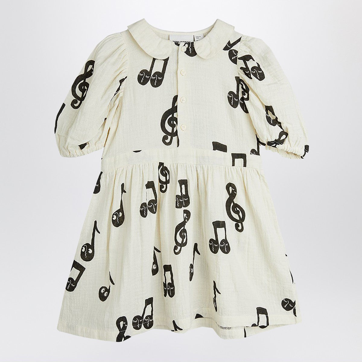 Mini Rodini White dress with musical notes