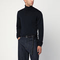 Roberto Collina Navy blue wool turtleneck sweater