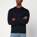 Roberto Collina Navy blue crew neck wool sweater