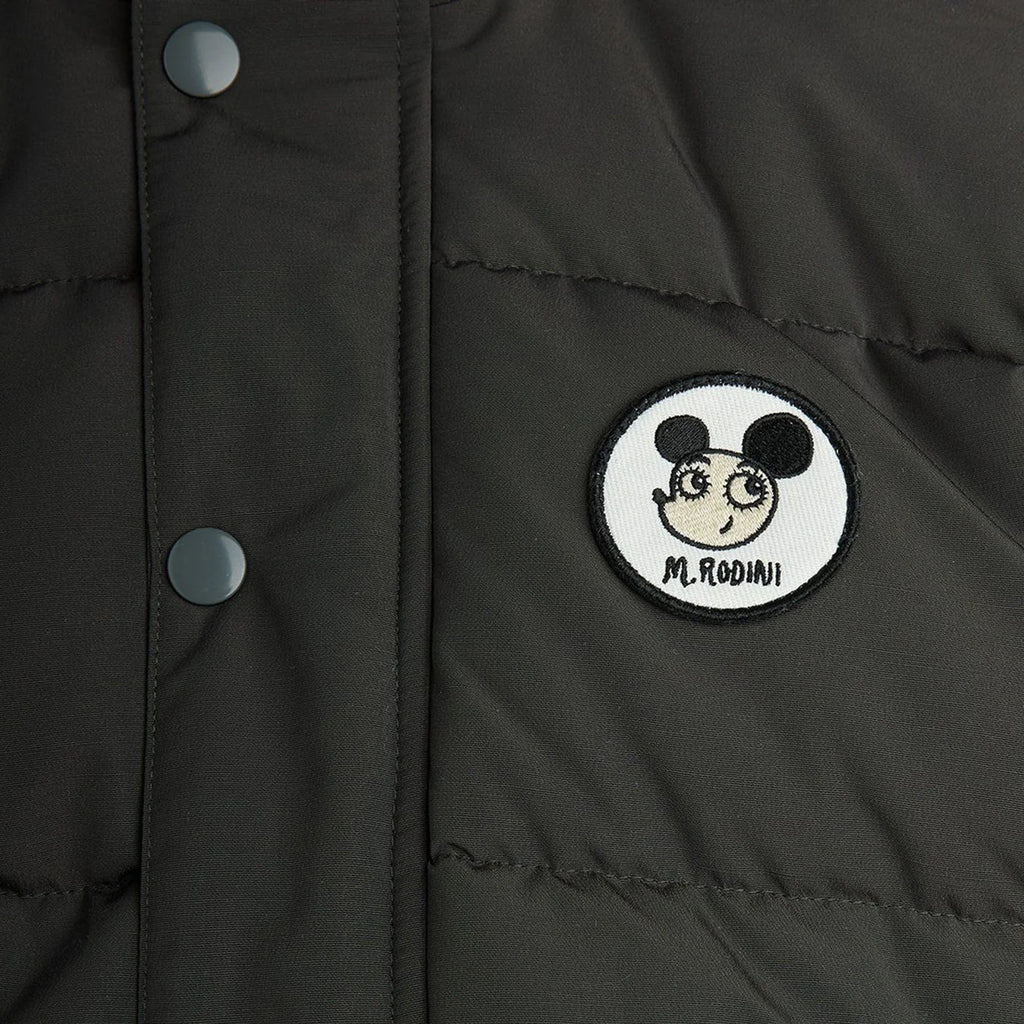 Mini Rodini Black Ritzratz patch puffer
